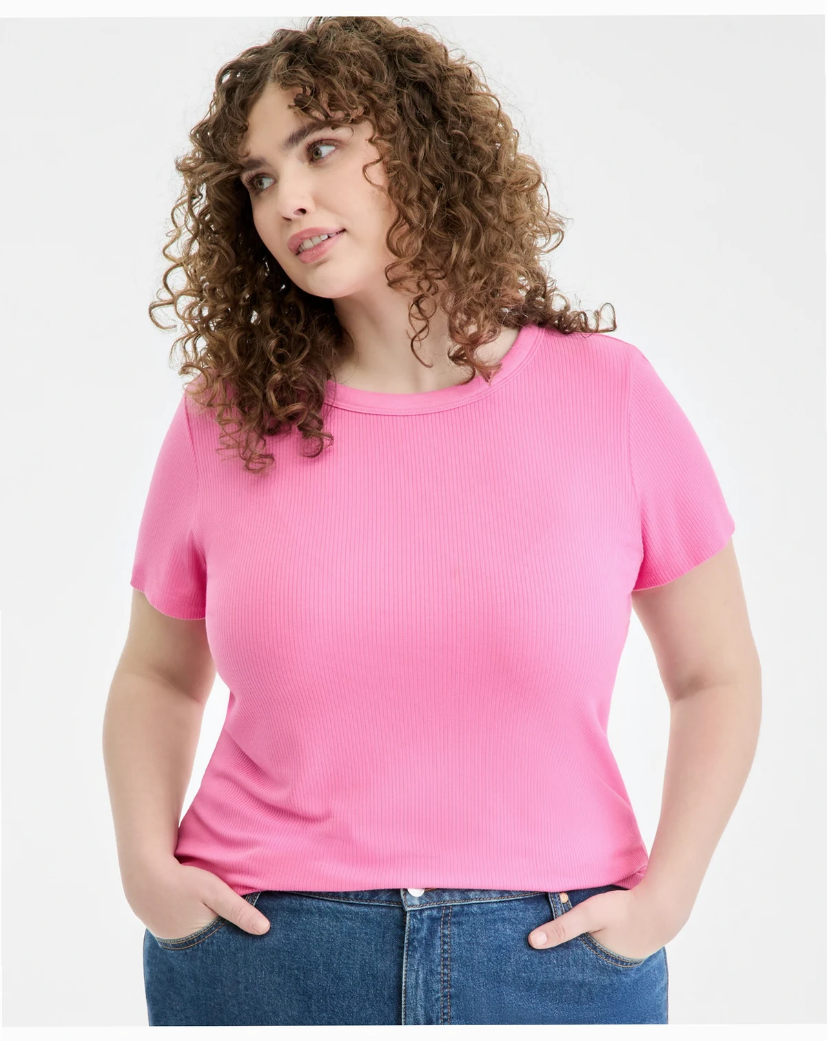 Women’s Ribbed T-Shirt, XXS-4X, Created for Macy’s