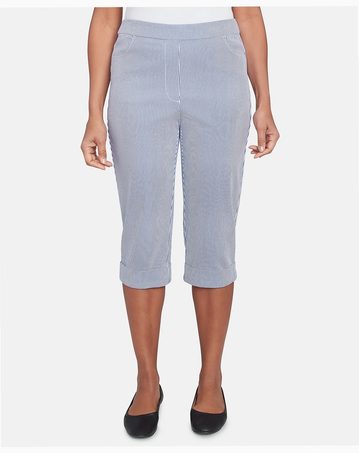 Women's Land of The Free Striped Cuffed Clamdigger Pants