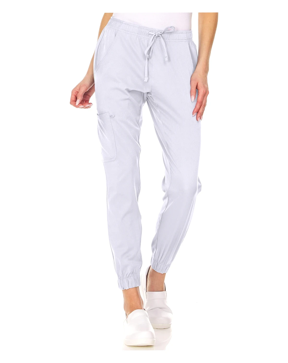 Plus Size Leah 5-Pocket Stretch Cargo Jogger Scrub Pants Yellow 3X Large