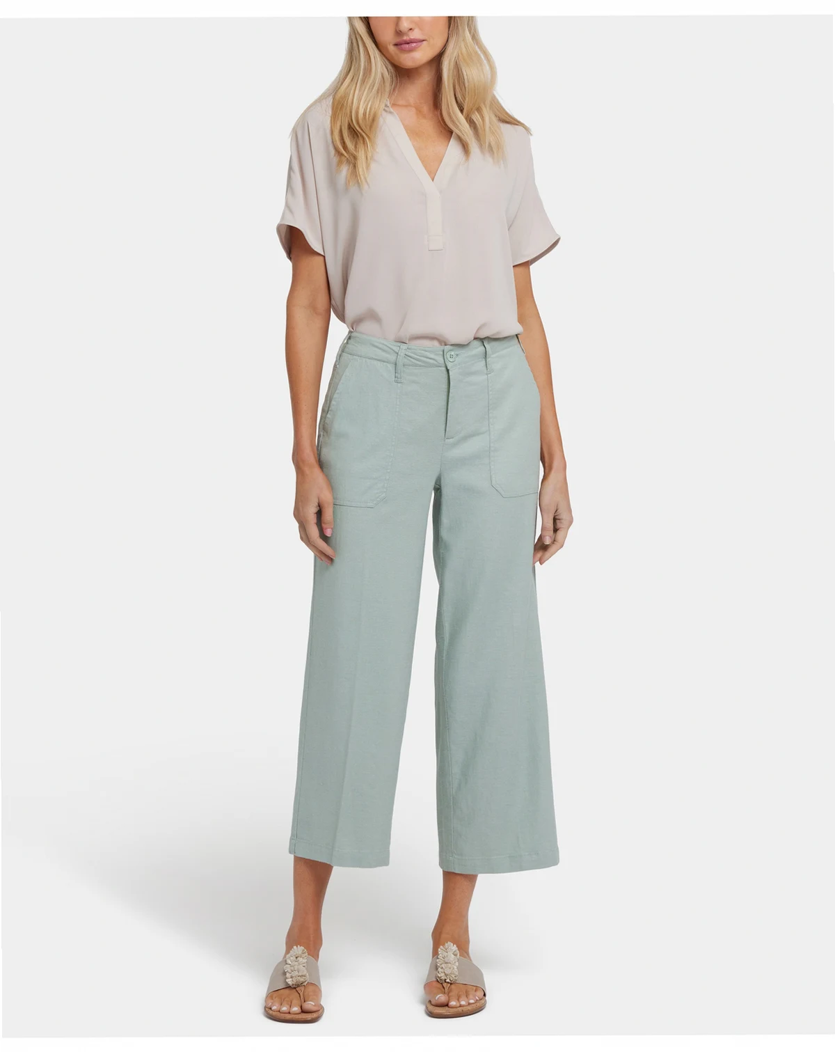 Women's Wide Leg Cargo Capri Pants