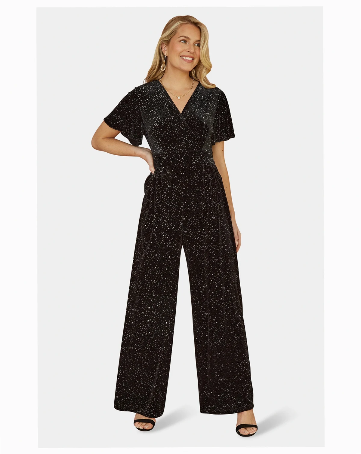 Women's Sparkle Velvet Jumpsuit