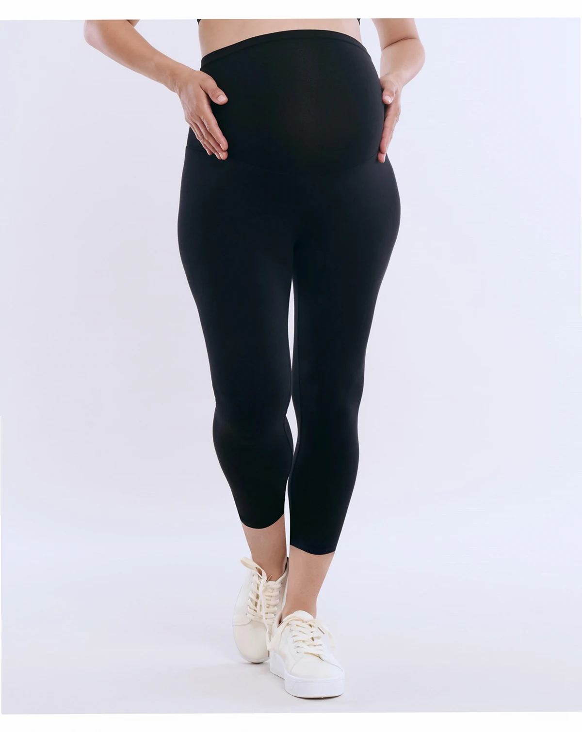 Maternity Essential Stretch Secret Fit Over the Belly Crop Leggings - Motherhood