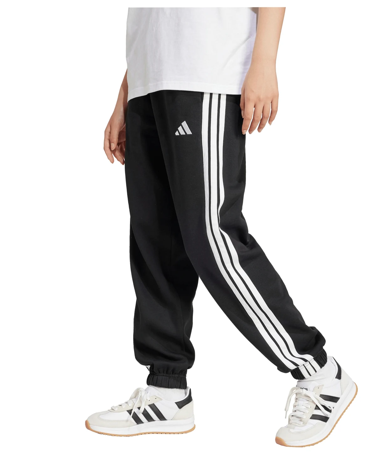 Women's Essentials 3-Stripes Pull On Fleece Loose Pants