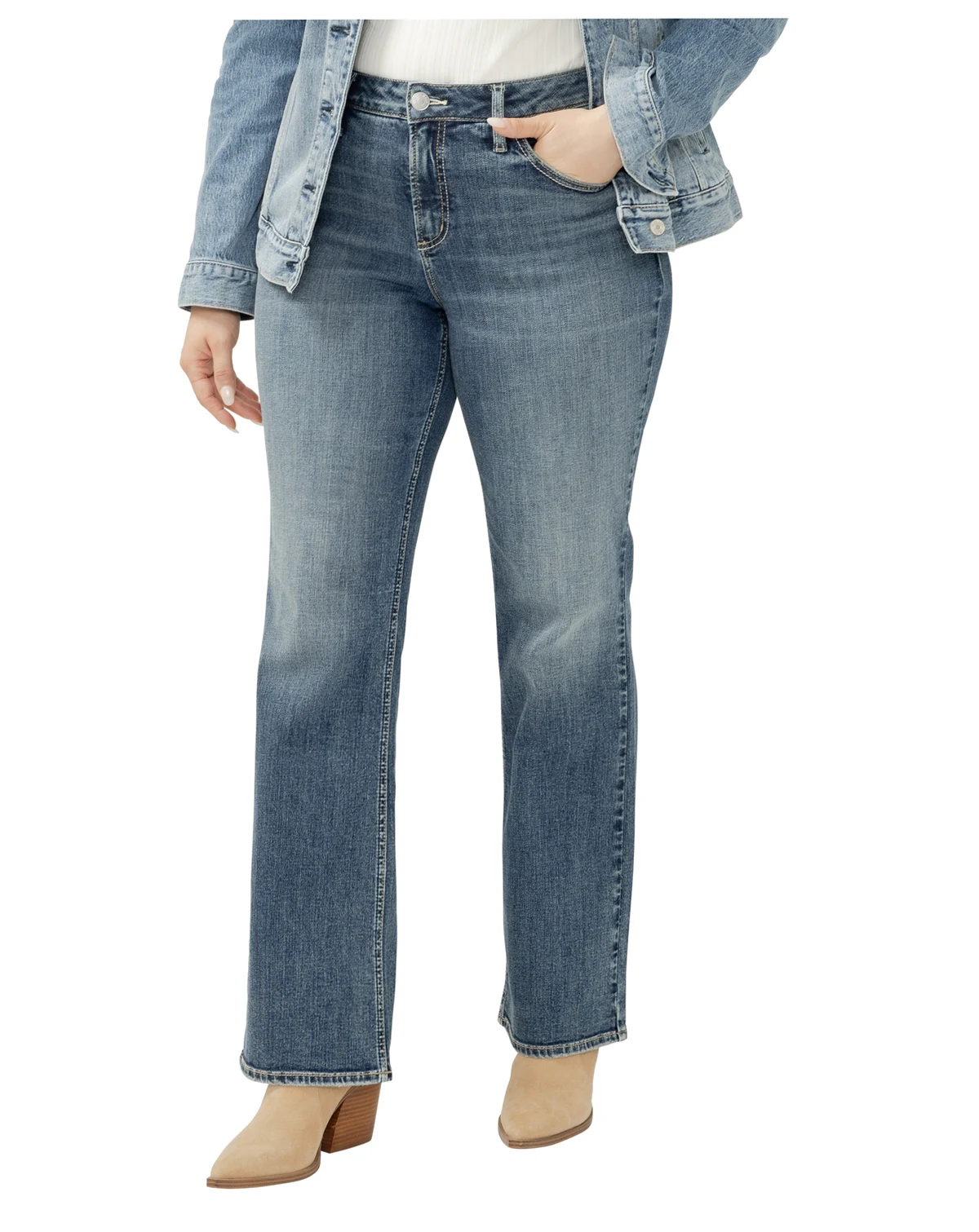Plus Size Suki Mid Rise Curvy Fit Bootcut Jeans