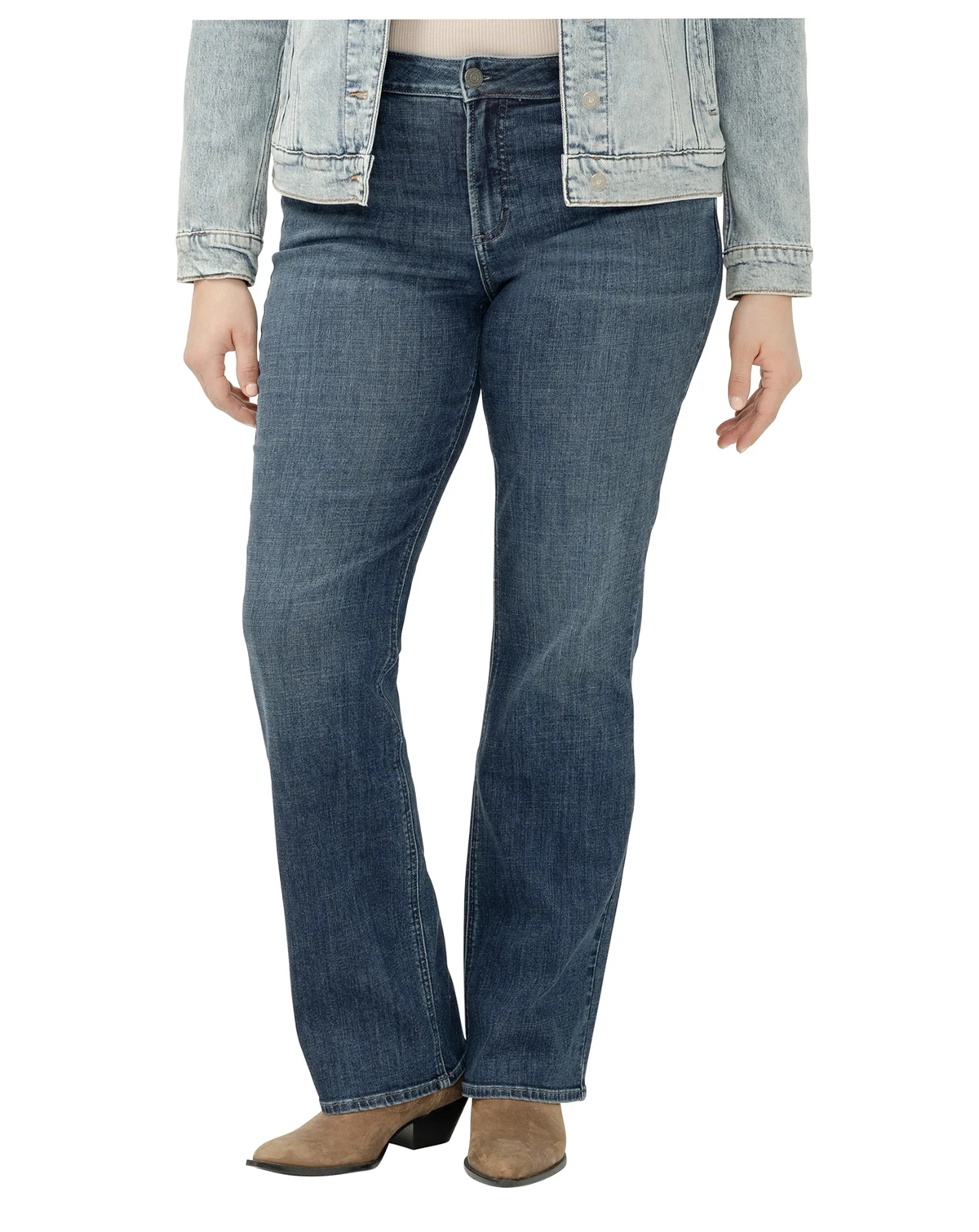 Plus Size Suki Mid Rise Curvy Fit Slim Bootcut Jeans
