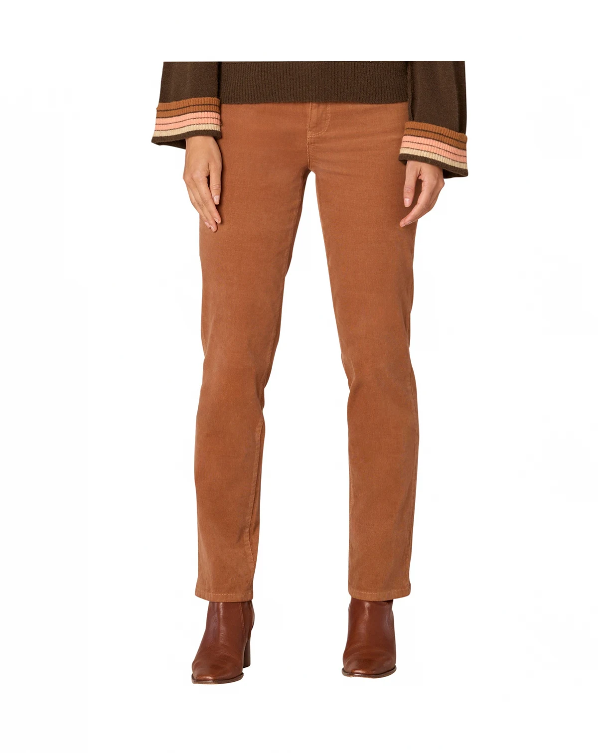 Petite "Ab"solution Corduroy Straight-Leg Jeans