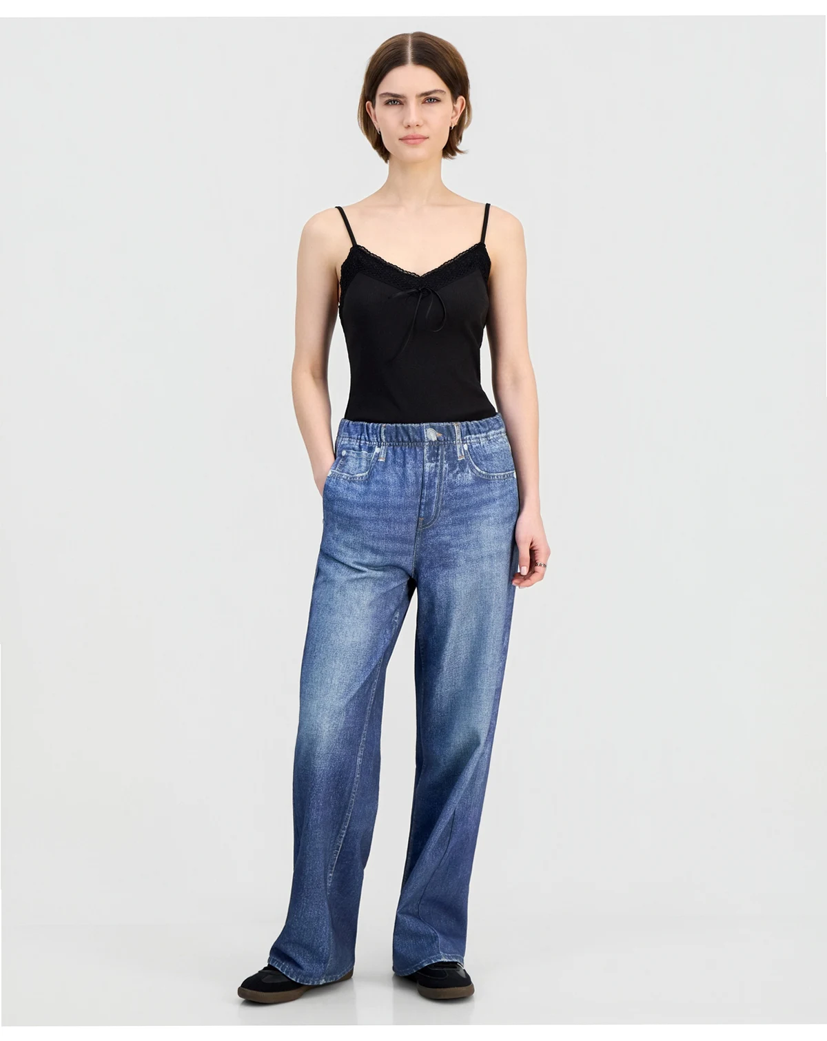Juniors' Dream Printed Pull-On Jeans