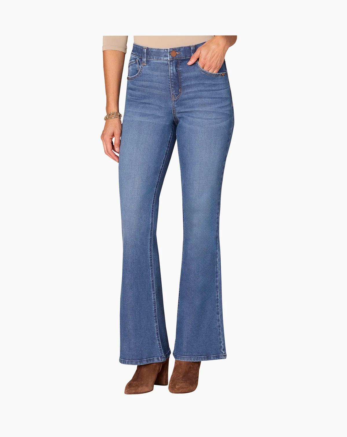 Petite High-Rise Flare Jeans