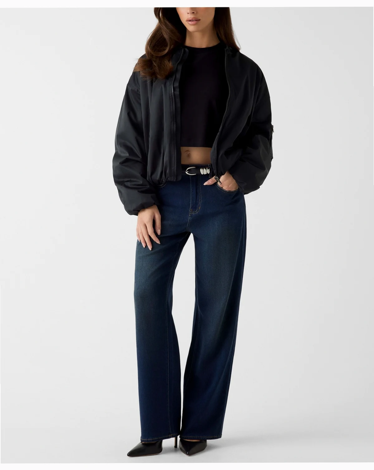 Women's High Rise Straight Jeans