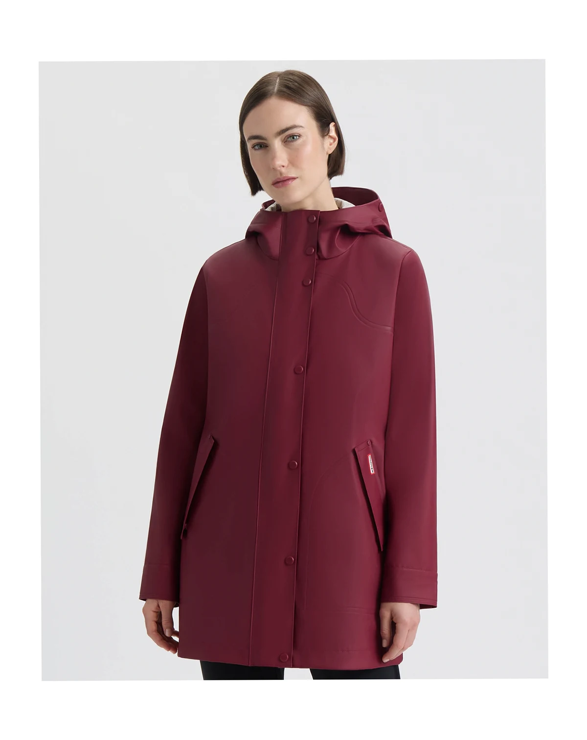 Women's Hooded Rubberized Waterproof Rain Coat