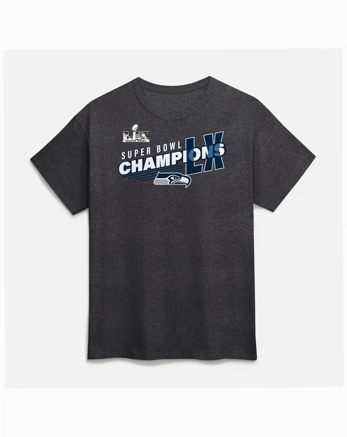 Men's Heather Charcoal Seattle Seahawks Super Bowl LX Champions Best Teammates Roster T-Shirt