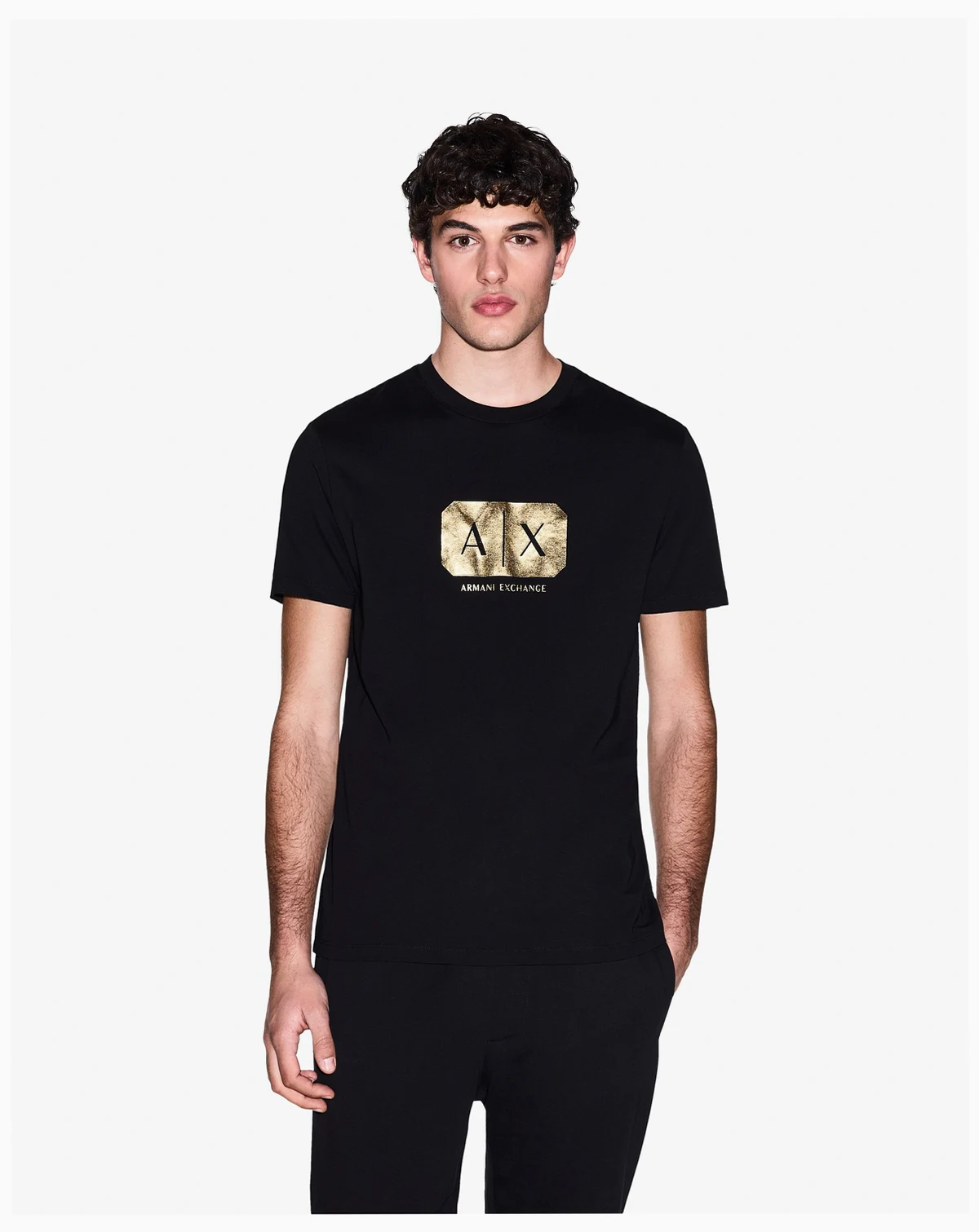 Men's Black and Gold Box T-Shirt