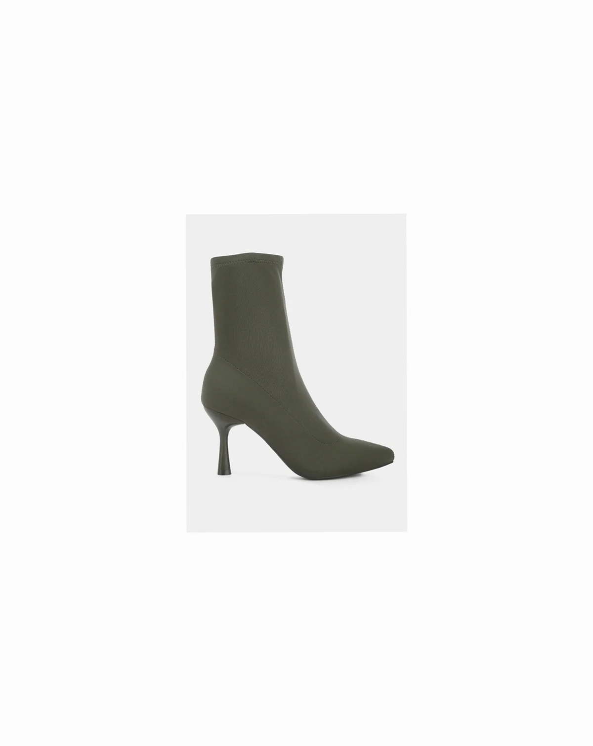 Womens Zudio Solid Mid Heel Sock Boots