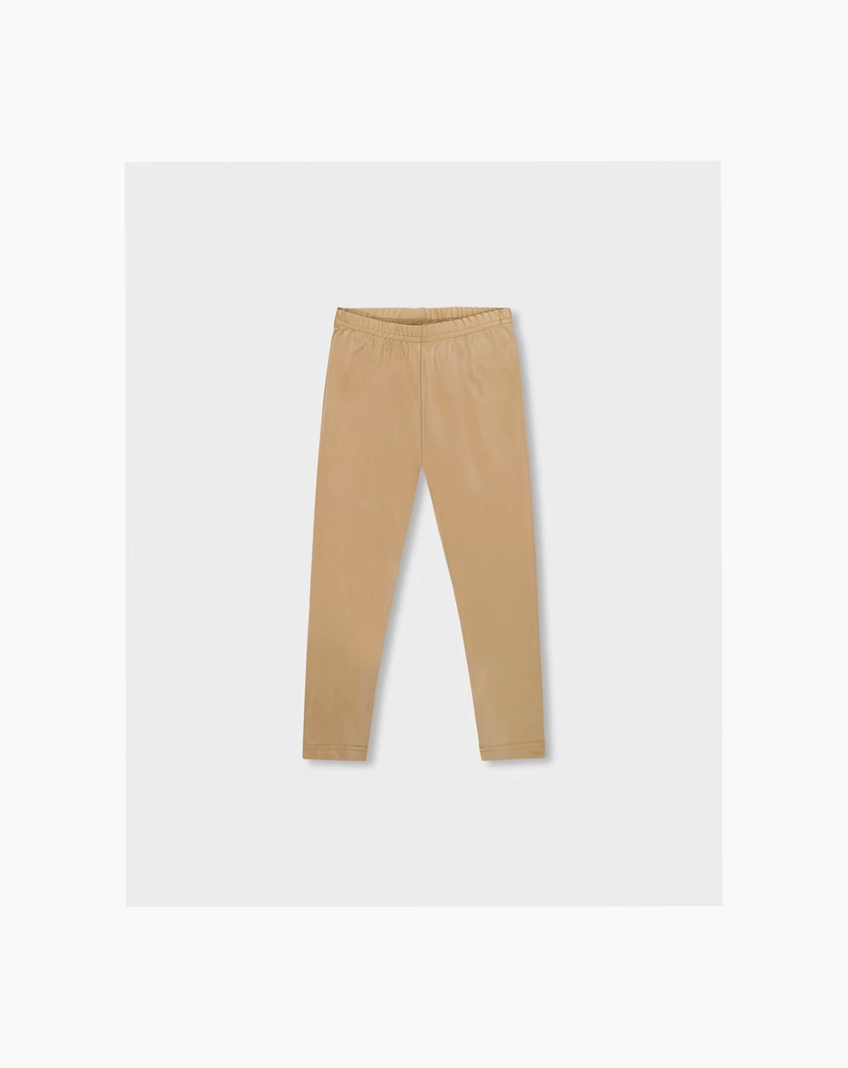 Girl Stretch Shiny Leggings Golden Beige - Toddler|Child