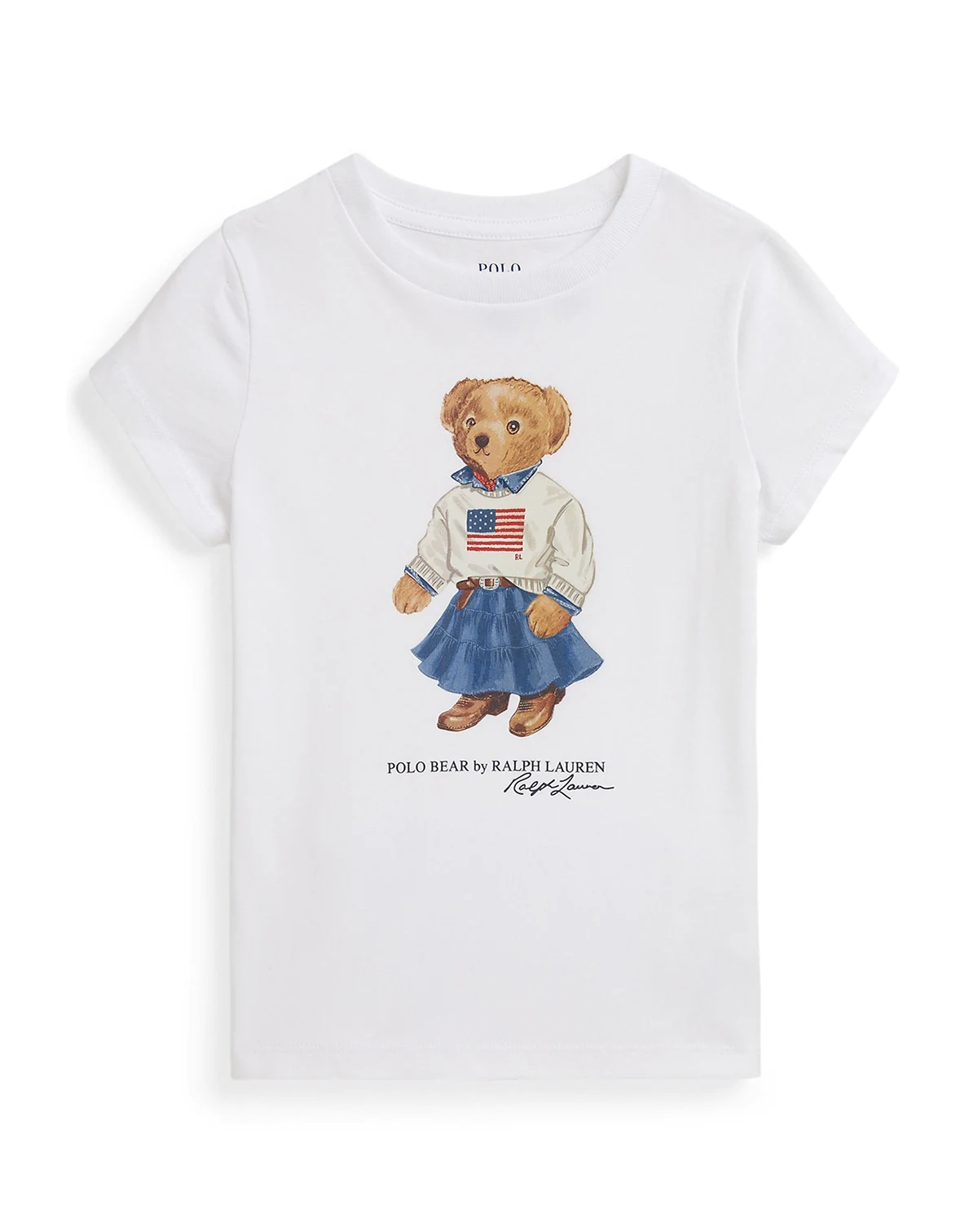 Girls' 2T-6X Polo Bear Printed Short-Sleeve T-Shirt