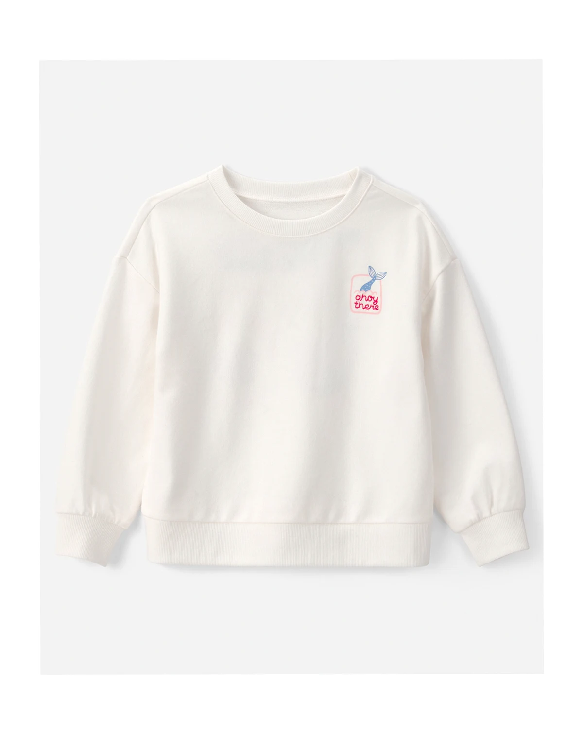 Girls' Toddler 2T-5T Mermaid French Terry Pull-On Sweatshirt