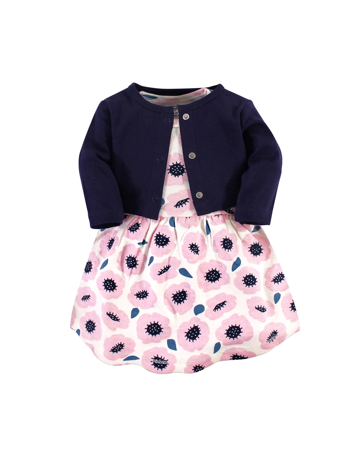 Baby Girls Natural Cotton Dress and Cardigan