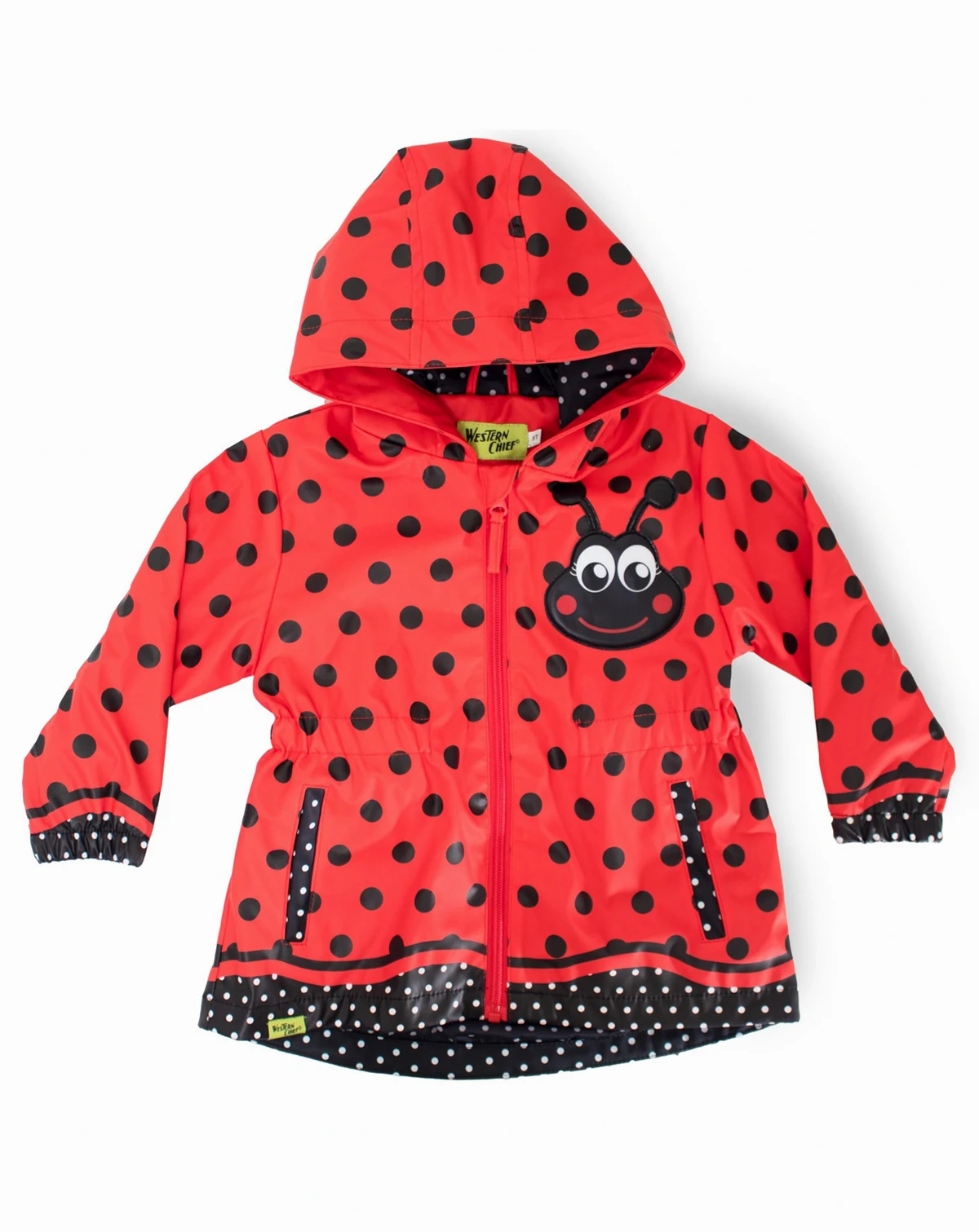 Toddler Little Girl's and Big Girl's Lucy Ladybug Rain Coat