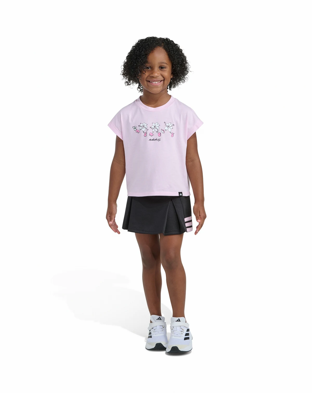 Girls' 2T-6X Crewneck T-Shirt and Pleated Skort, 2-Piece Set