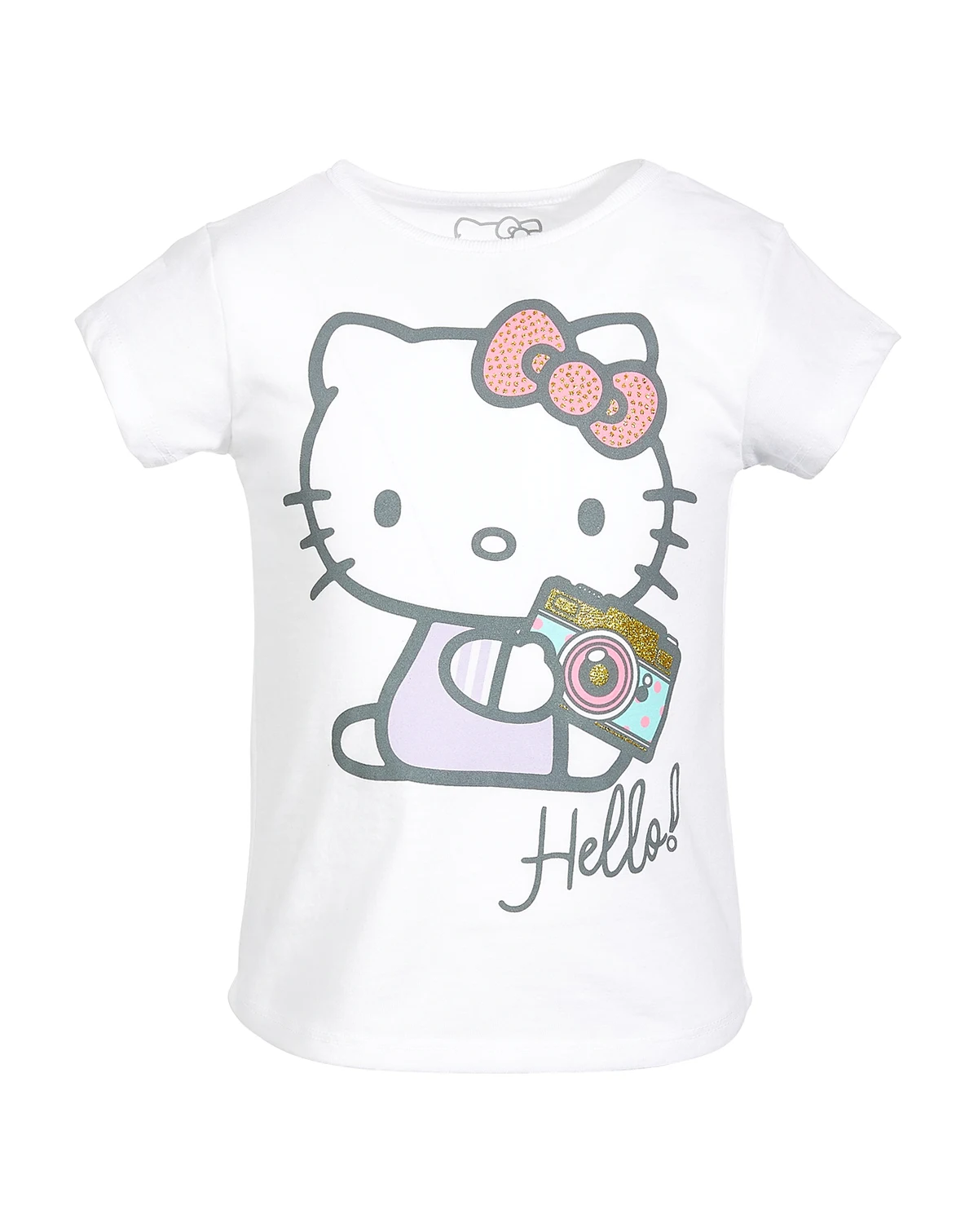 Toddler Girls Short Sleeve Camera Tee