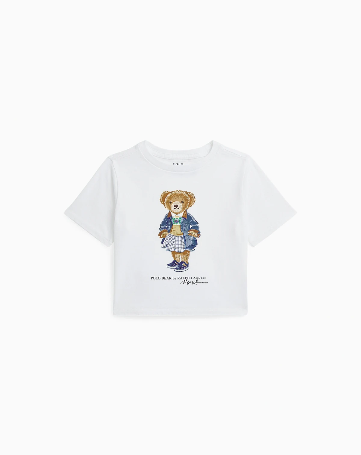 Toddler and Little Girls Polo Bear Jersey Boxy T-Shirt