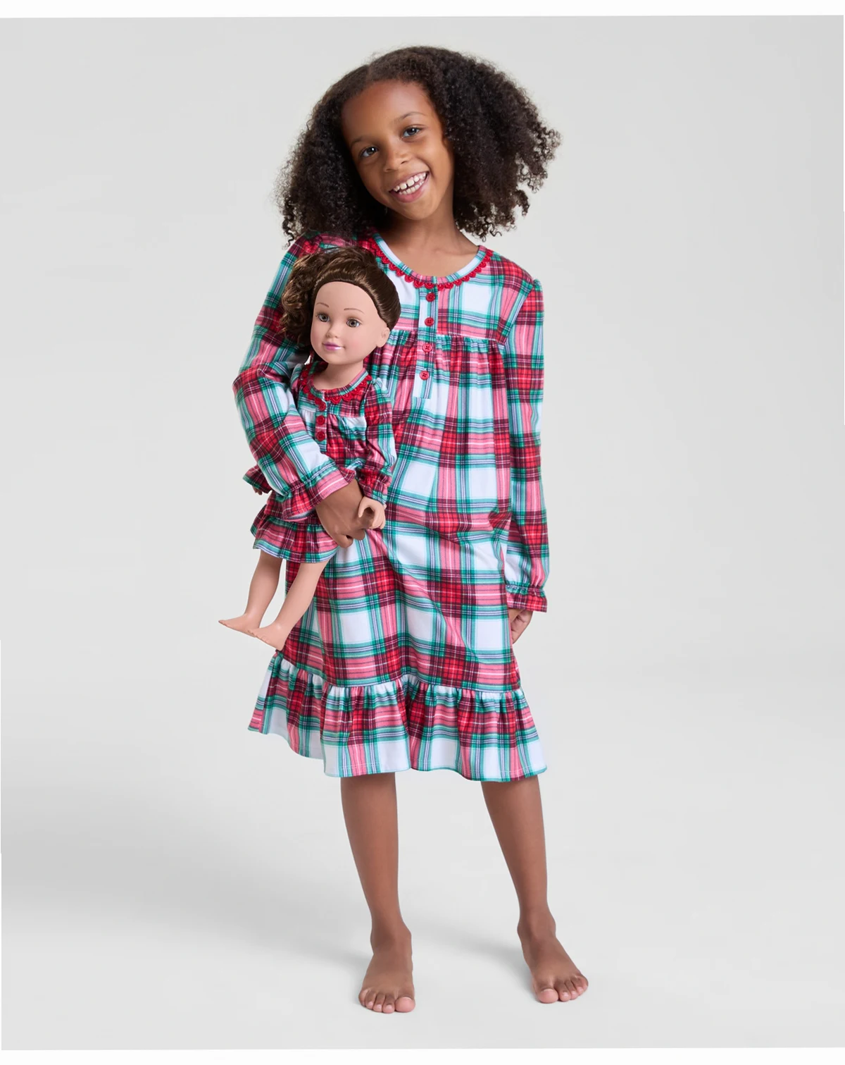 Girls 2T-16 Merry Plaid Nightgown with Doll Dress, Macy's Exclusive