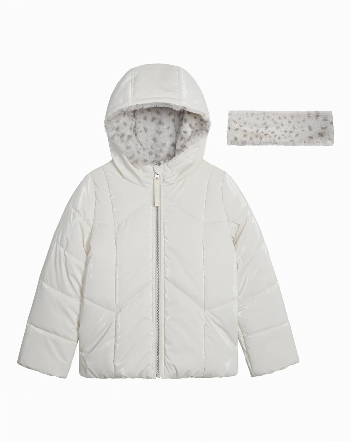 Toddler Girls Reflective Shine Fashion Puffer Jacket