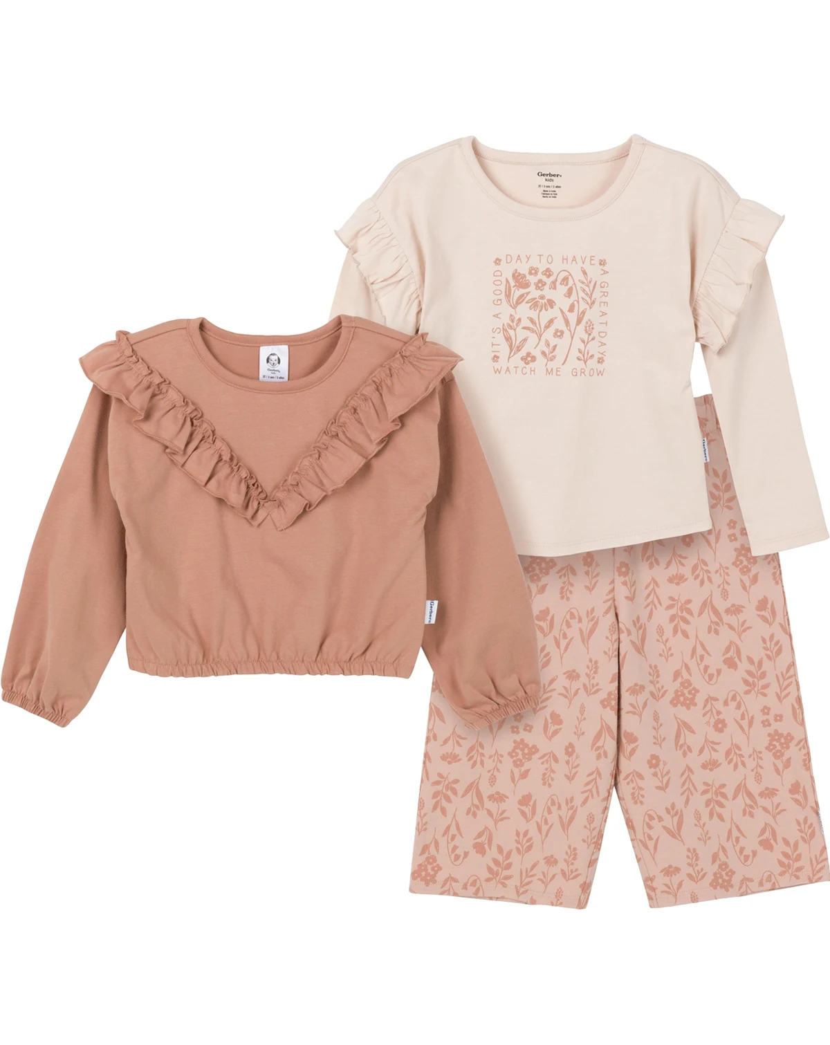 Toddler Girls Tops and Pant, 3-piece Set