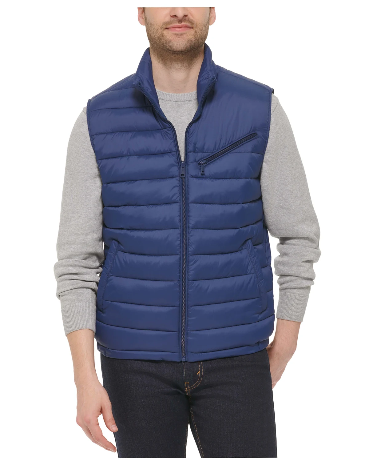 Men's Zip-Front Puffer Vest