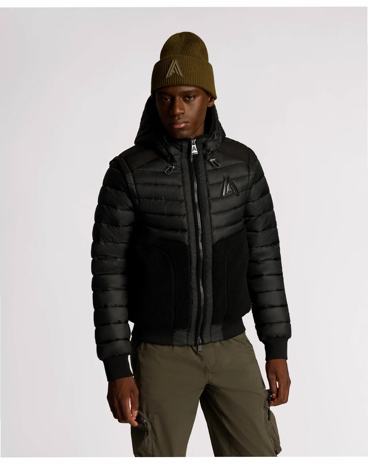 Men's Kirkjufell 2-in-1 Lightweight Mixed Media Puffer with Removable Sleeves