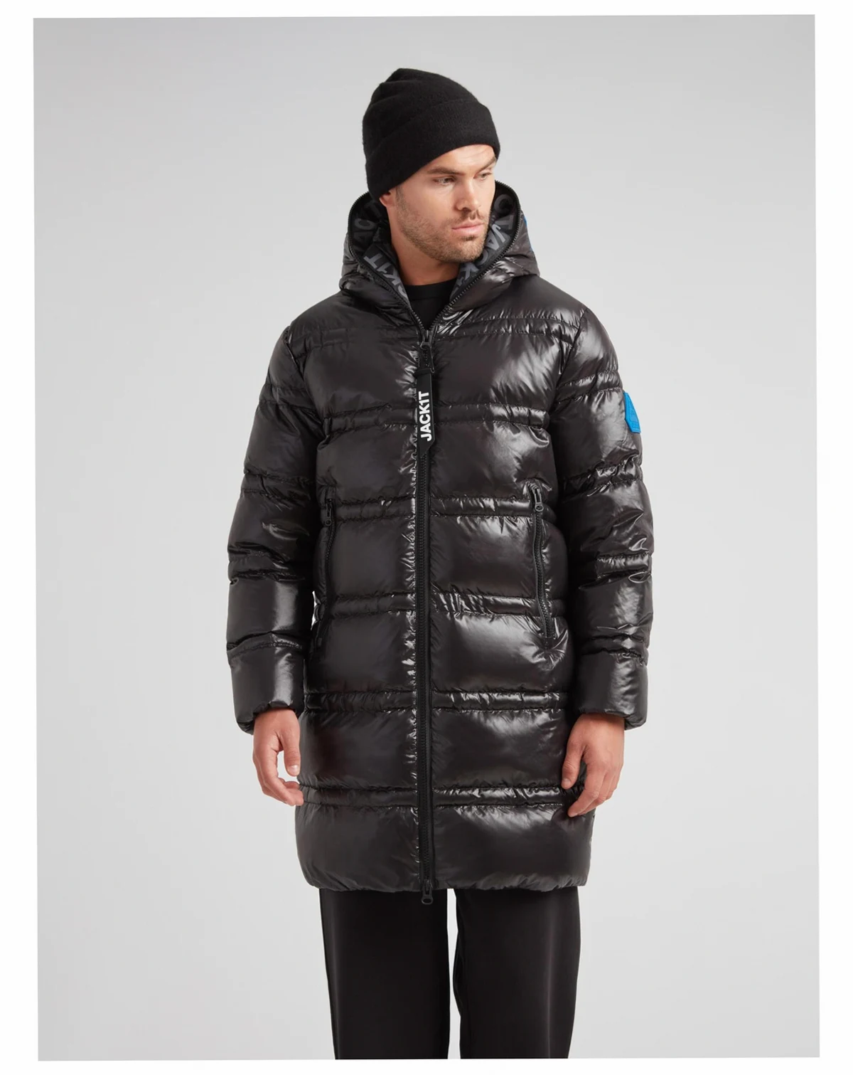 Men's R4D Tramline Hooded Long Puffer Coat