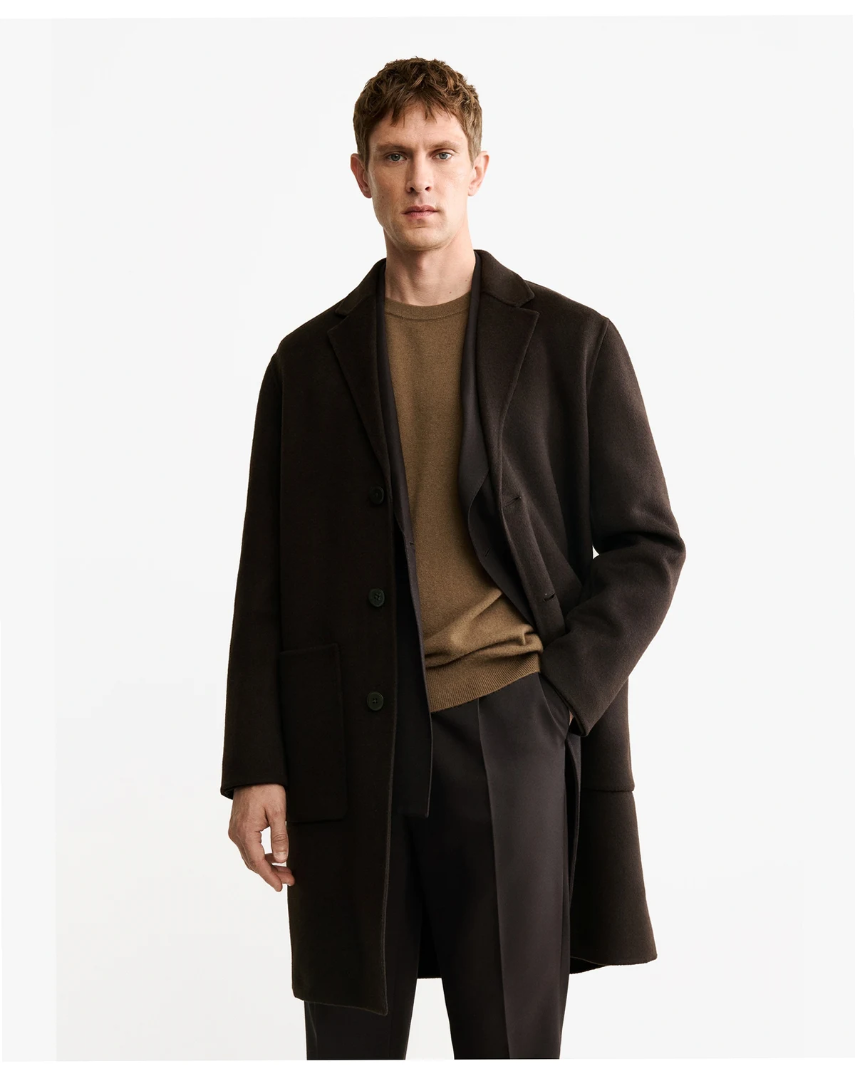 Men's Handmade Wool Coat
