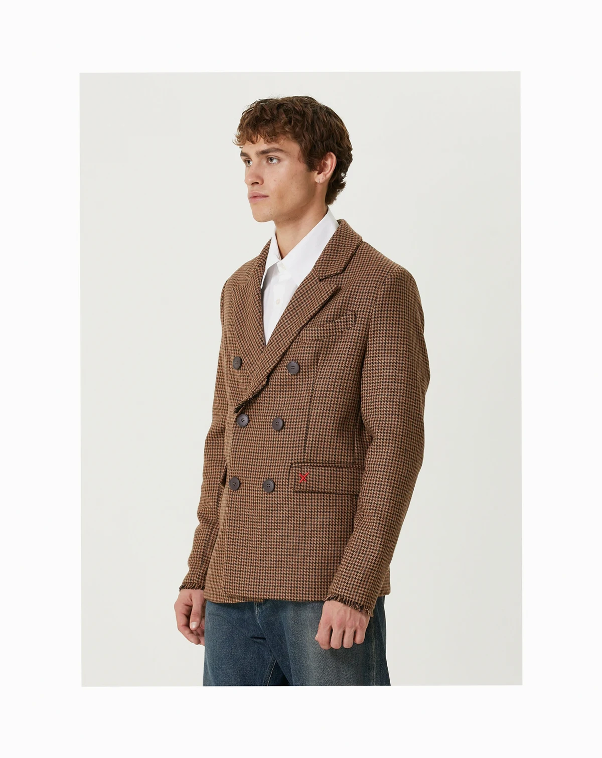 Men's Wool & Cashmere Blend Double Breasted Men Blazer