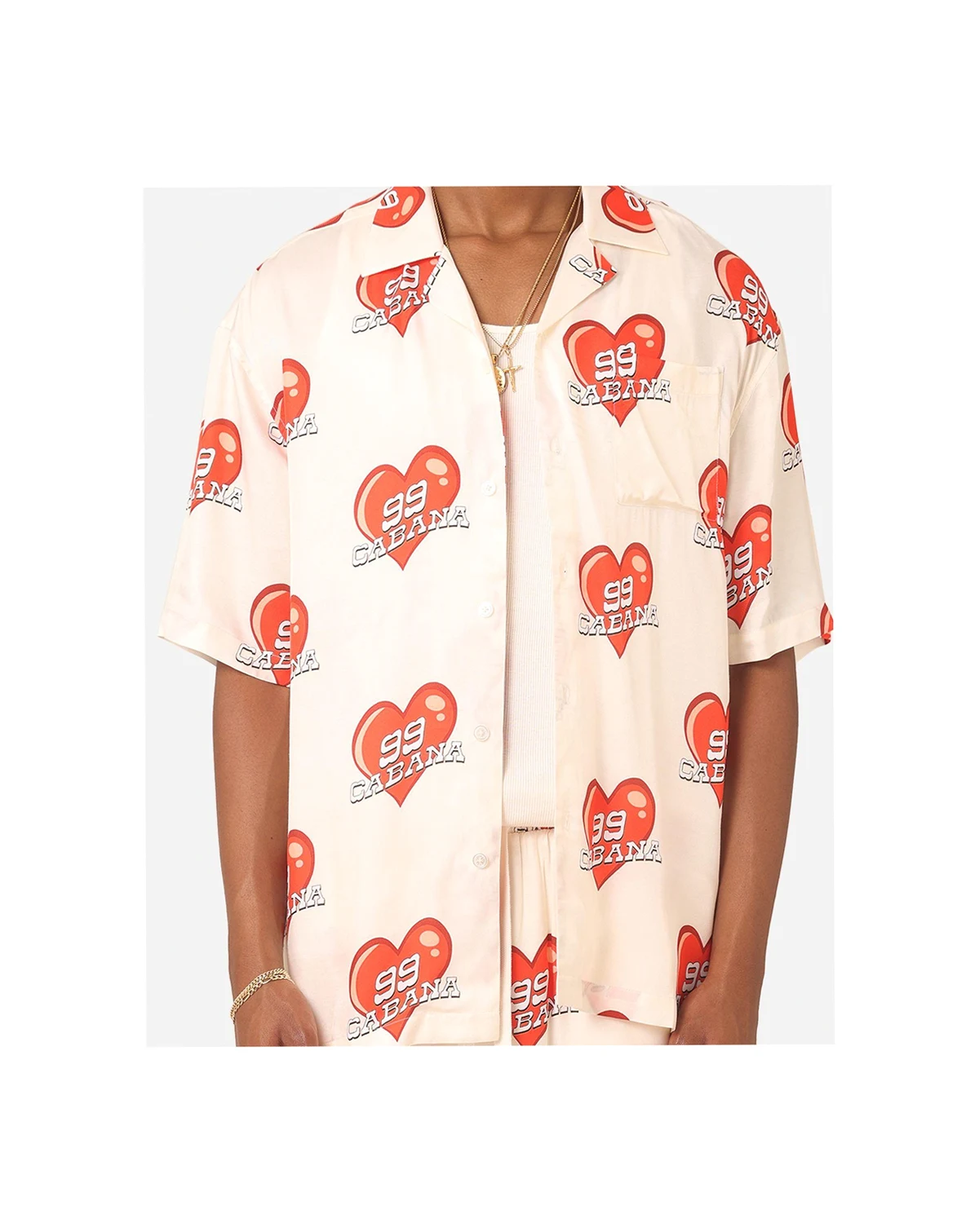 Men's 99 Cabana Roaming Hearts Ss Button Up
