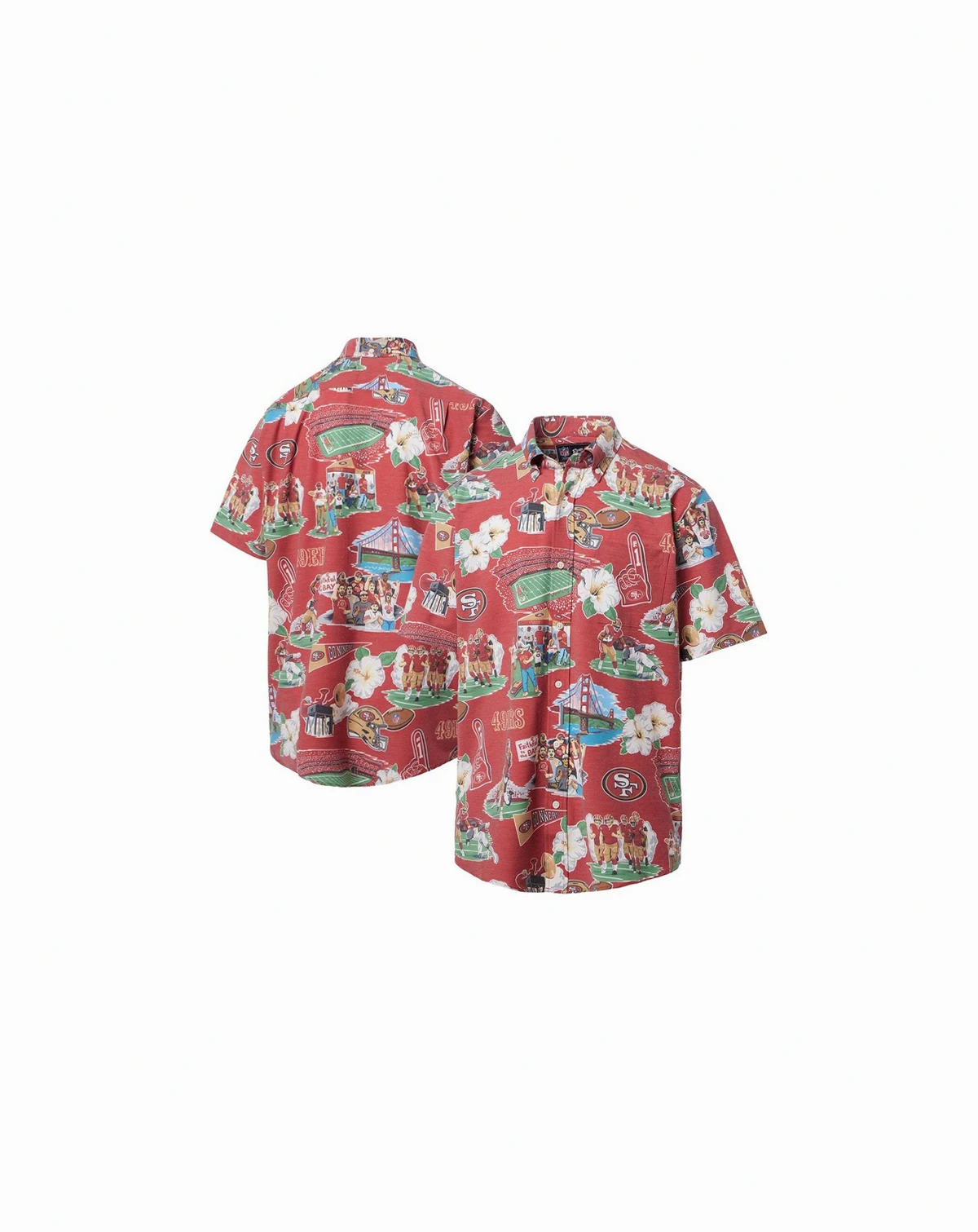 Men's Red San Francisco 49ers Scenic Button-Down Shirt