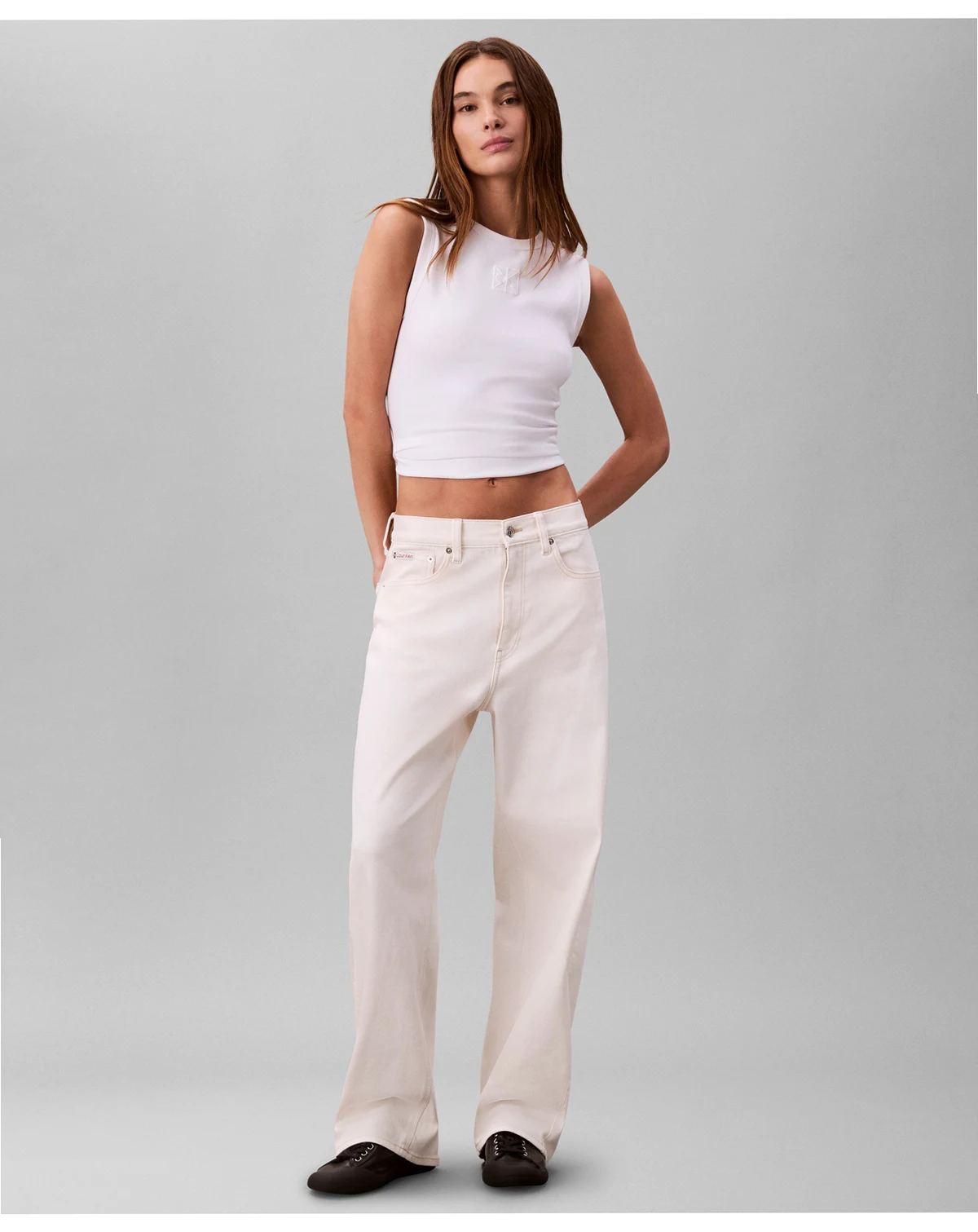 Women's Seamed High-Rise Barrel Jeans