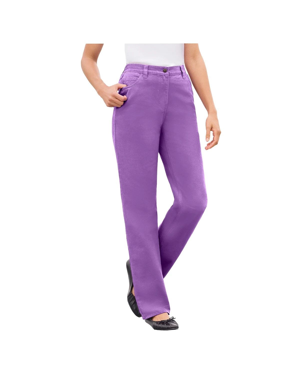Women's Within Perfect All-Cotton Back-Elastic Denim Jeans