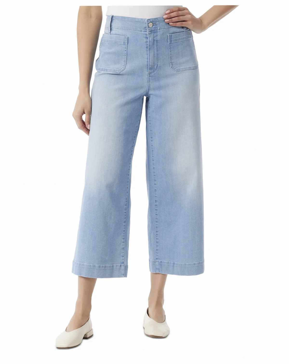 Women's Cropped Patch Pocket Jeans