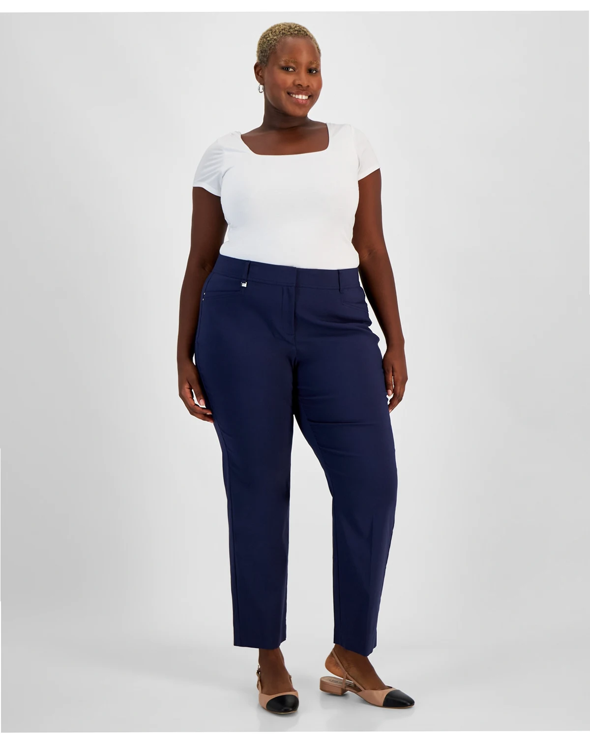 Plus and Petite Plus Size Curvy Pants, Created for Macy's