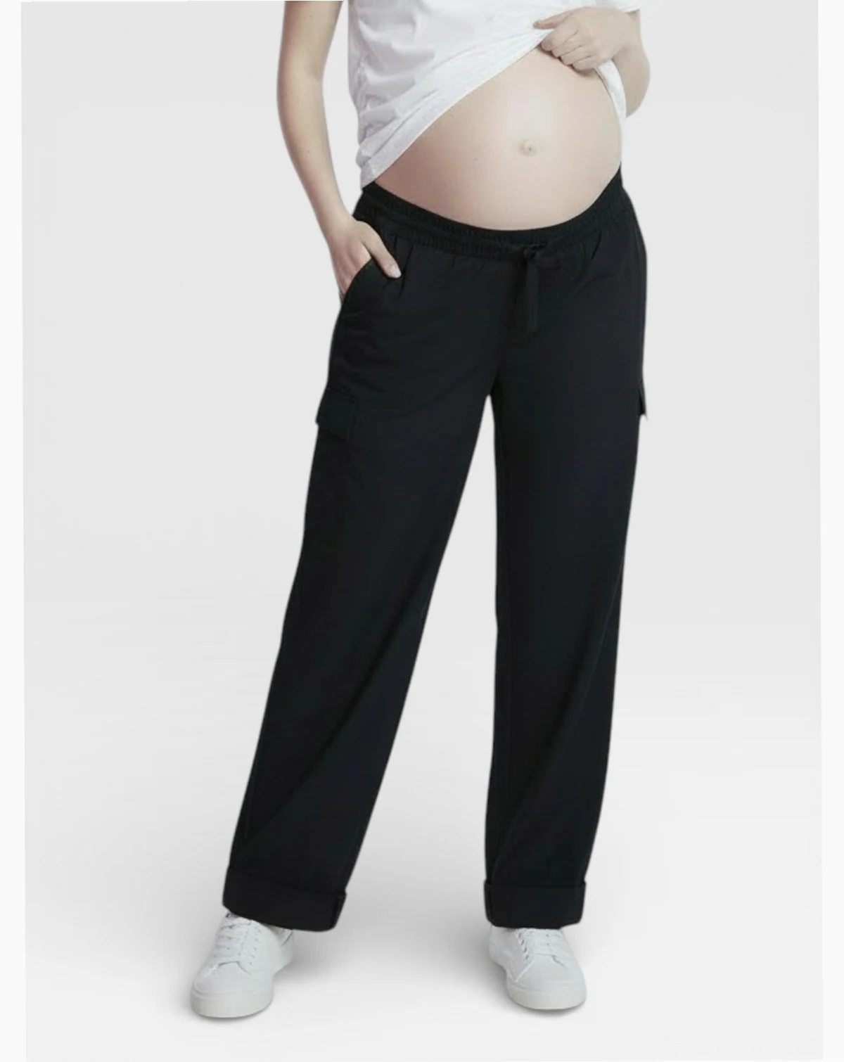 Maternity Under the Belly Utility Cargo Relaxed Fit Pant - Motherhood