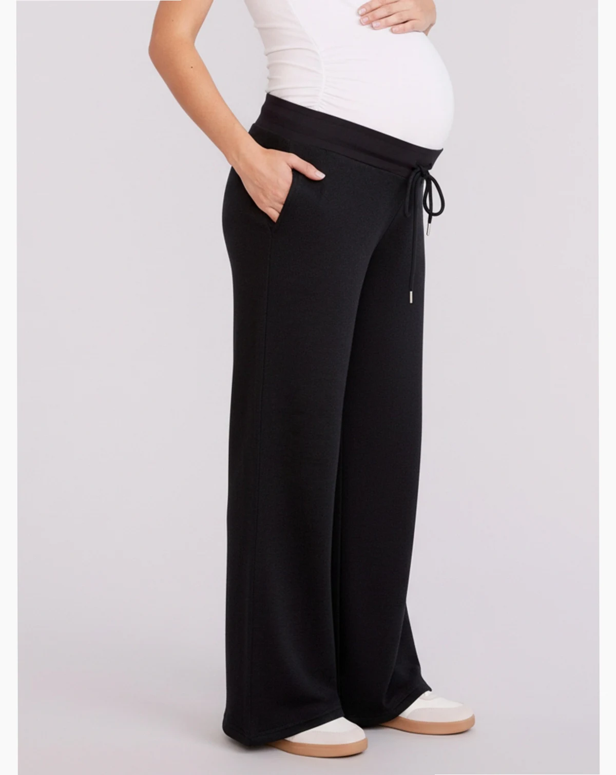 Women's Under the Belly Wide Leg Sweatpants - Motherhood Maternity