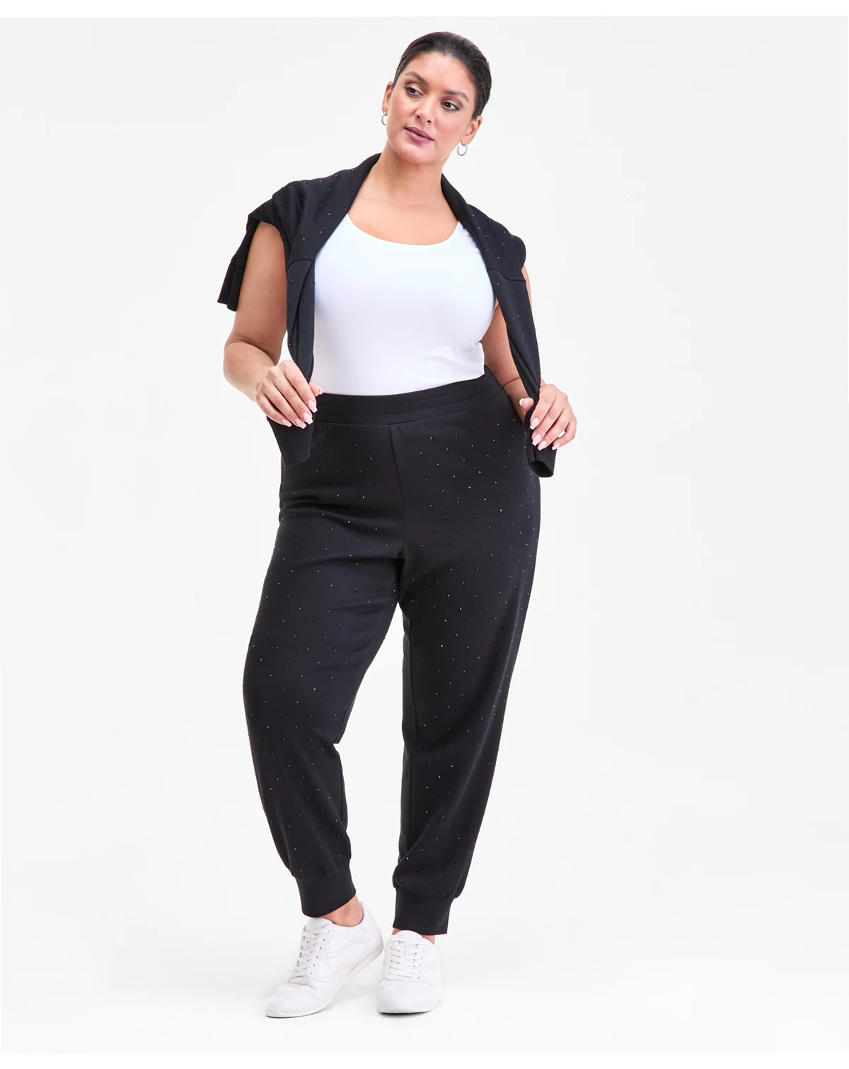 Plus Size Studded Jogger Sweatpants, Macy's Exclusive
