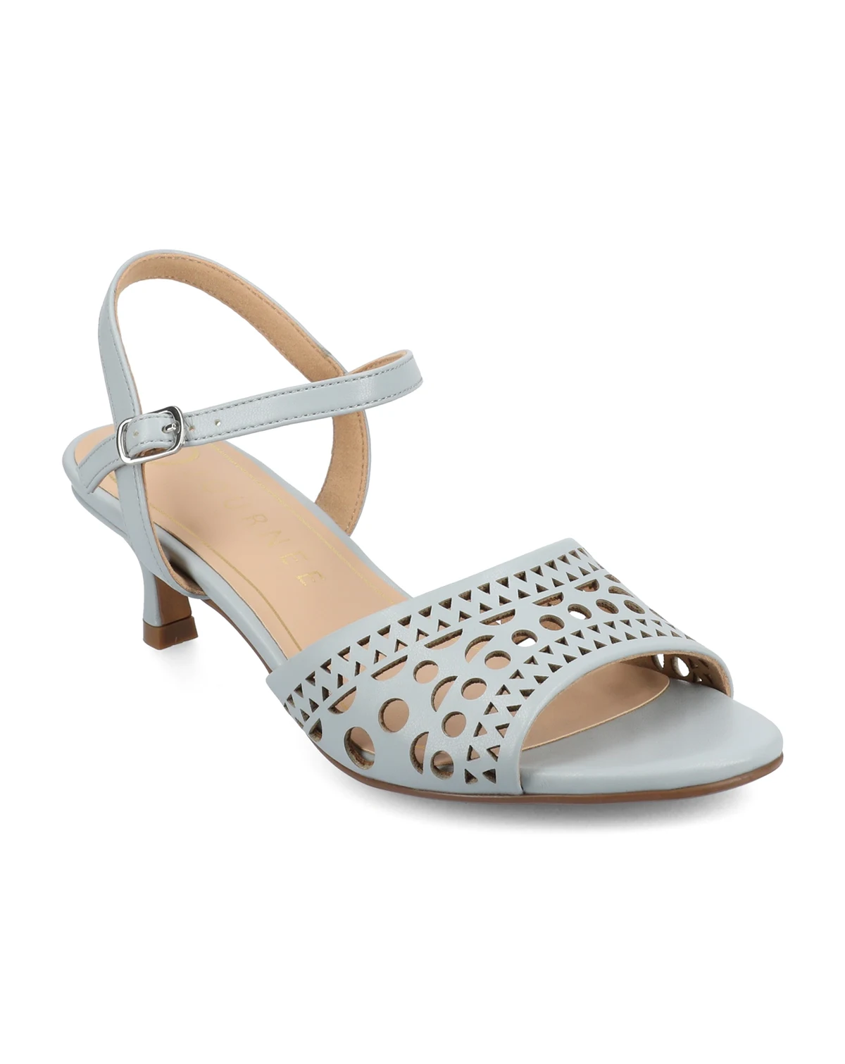 Women's Jessly Perforated Kitten Heel Dress Sandals