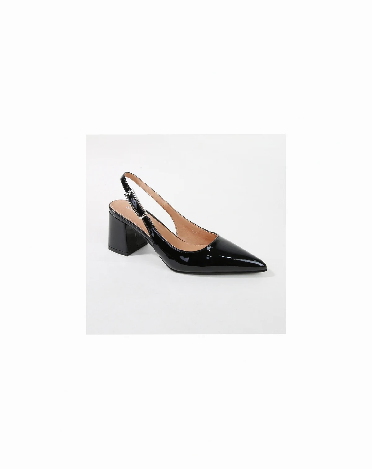 Cai Patent Block Heel Slingback