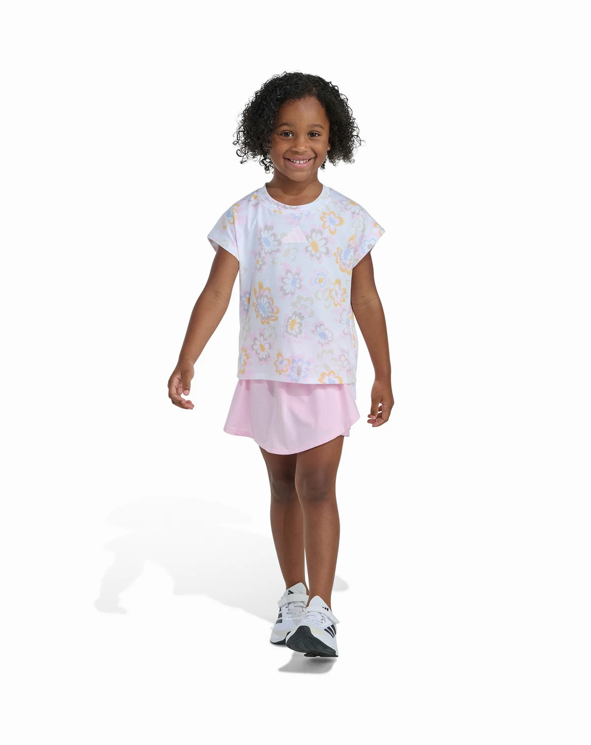 Girls' 2T-6X Printed Box T-Shirt and Wrap Skort, 2-Piece Set