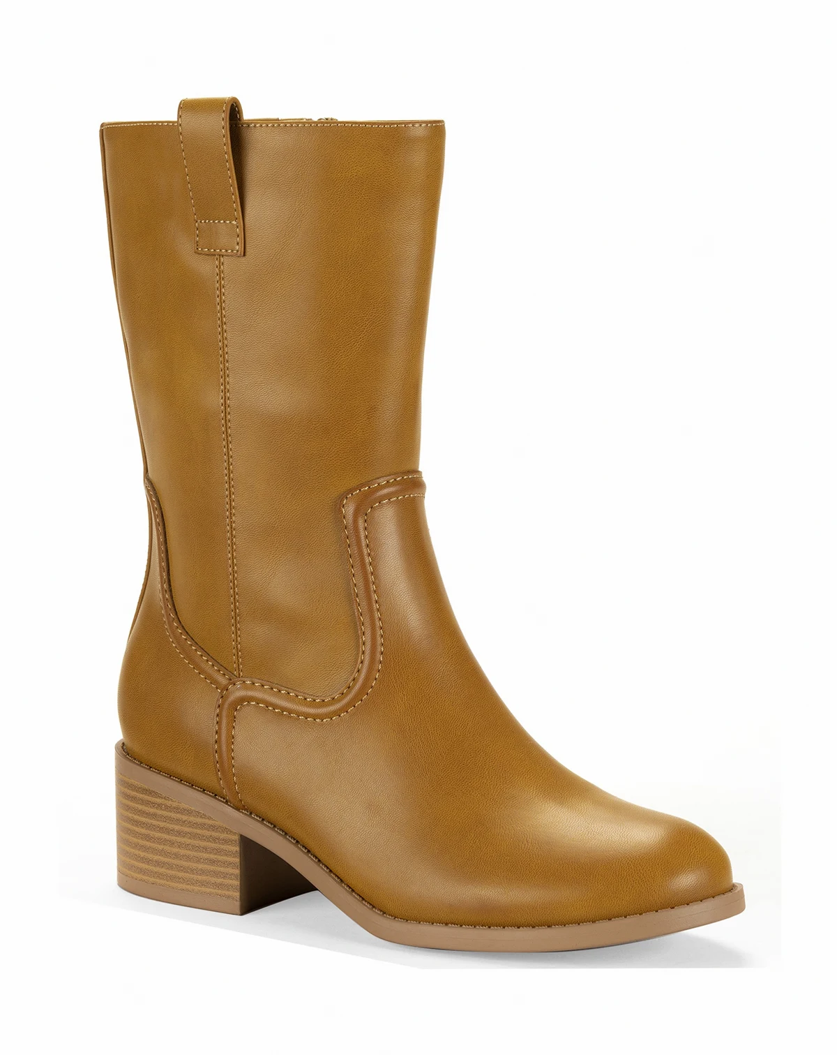 Women's Inezz Mid Shaft Faux-Leather Boots, Macy's Exclusive