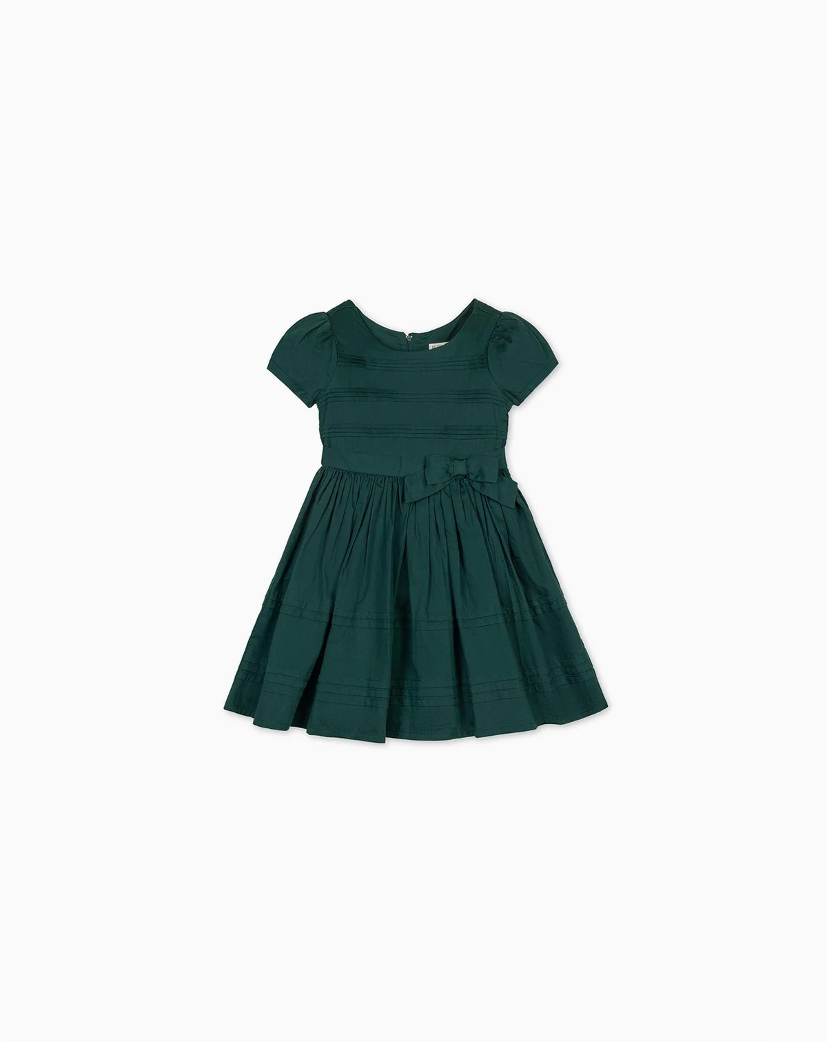 Toddler Girls Organic Special Occasion Pleated Sateen Party Dress