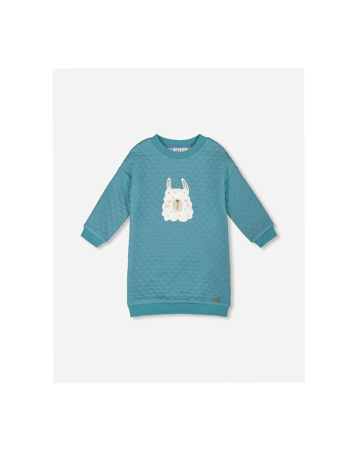 Girl Quilted Tunic Dress Turquoise Blue - Toddler|Child