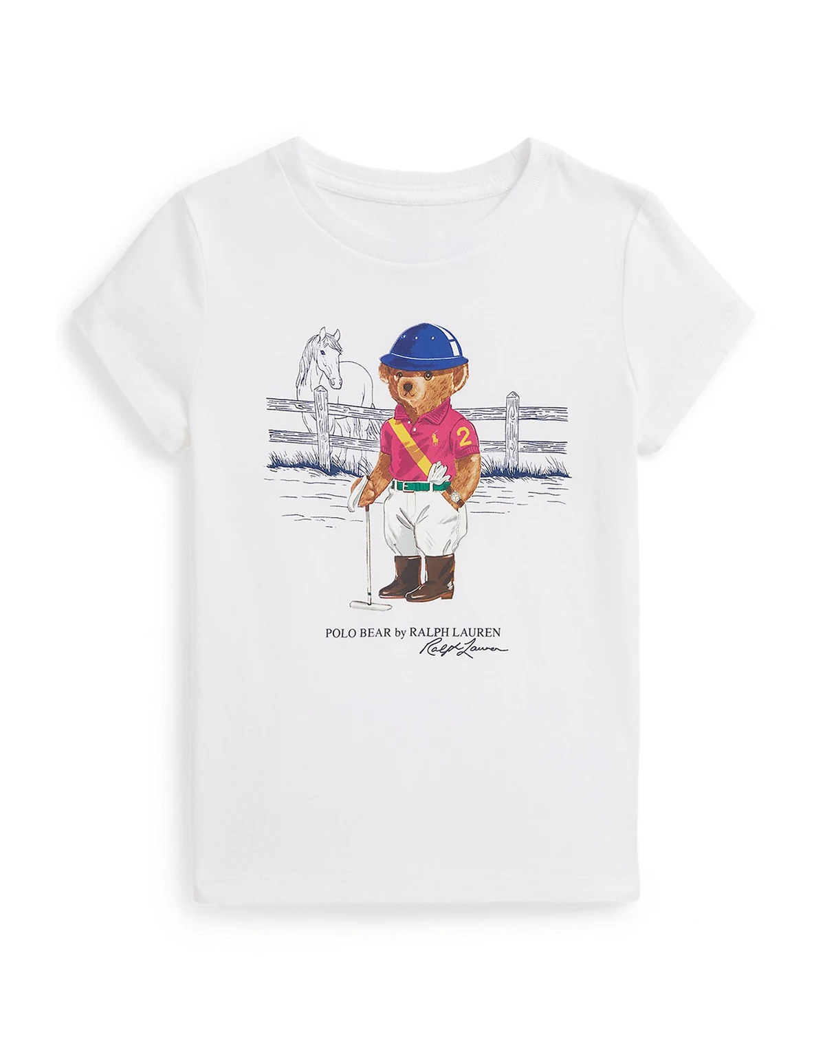 Girls' 2T-6X Polo Bear Printed T-Shirt