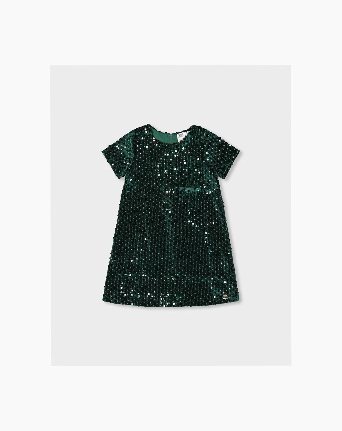 Toddler Girls Velvet Short Sleeve Dress for est Green - Toddler|Child